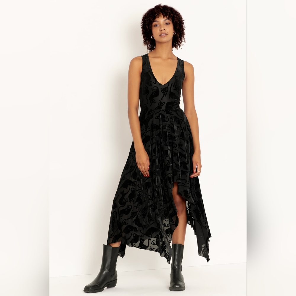 Blackmilk black cats dance dress sm